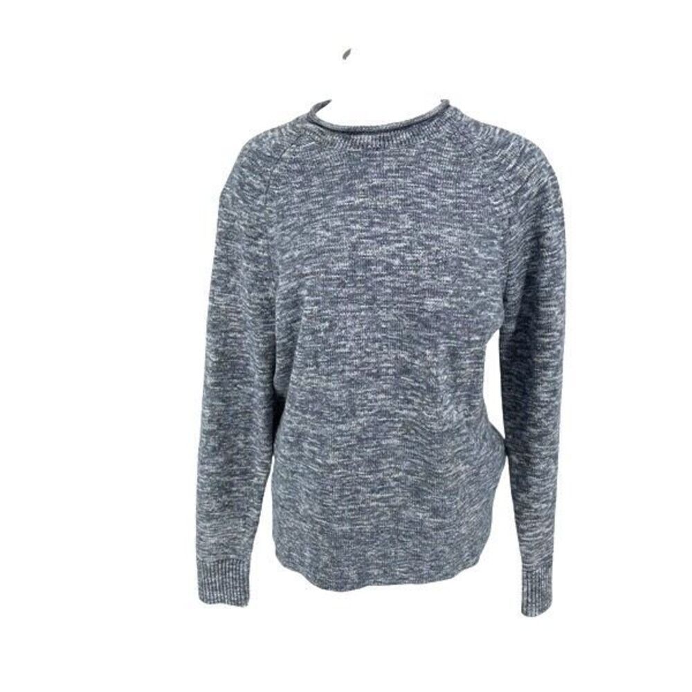 Lululemon Women’s Boxy Cotton-Blend Sweater Crewneck Blue Marble Small